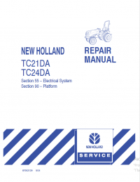 repair manual New Holland Tractor TC21DA, TC24DA Repair Manual PDF