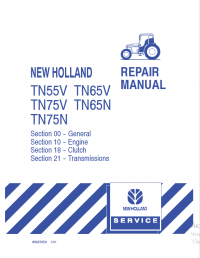 repair manual New Holland TNV, TNN Tractor TN55V, TN65V, TN75V Repair Manual PDF