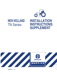 repair manual New Holland TN Series Installation Instructions Supplement PDF
