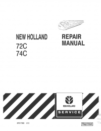 repair manual New Holland Headers 72C, 74C Repair Manual PDF