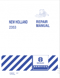 repair manual New Holland 2353 Tractor Repair Manual PDF