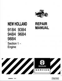 repair manual New Holland 84 Series Tractor 9184, 9384, 9484, 9684, 9884 Repair Manual PDF