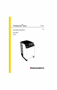 repair manual JUNGHEINRICH Timetronic plus Operating Instructions PDF