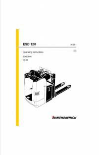 repair manual JUNGHEINRICH Truck ESD 120 Operating Instructions PDF