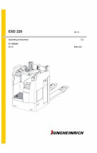 repair manual JUNGHEINRICH Truck ESD 220 Operating Instructions PDF