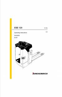 repair manual JUNGHEINRICH Truck ESE 120 Operating Instructions PDF