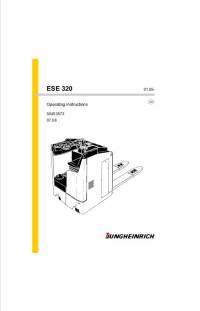 repair manual JUNGHEINRICH Truck ESE 320 Operating Instructions PDF