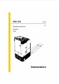 repair manual JUNGHEINRICH Truck ESE 530 Operating Instructions PDF