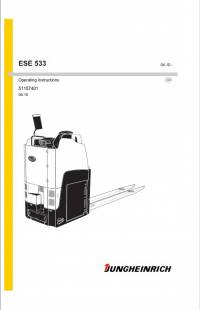 repair manual JUNGHEINRICH Truck ESE 533 Operating Instructions PDF