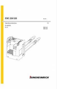 repair manual JUNGHEINRICH Truck ESE 220/320 Operating Instructions PDF