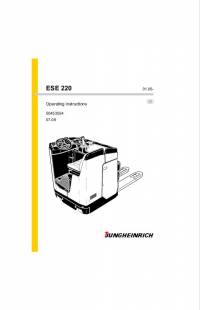 repair manual JUNGHEINRICH Truck ESE 220 Operating Instructions PDF