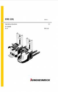 repair manual JUNGHEINRICH Truck  ERD 220 Operating Instructions PDF