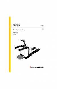 repair manual JUNGHEINRICH Truck ERE 220 Operating Instructions PDF