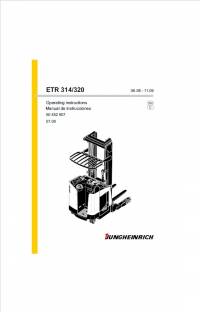 repair manual JUNGHEINRICH Truck ETR 314/320 Operating Instructions PDF