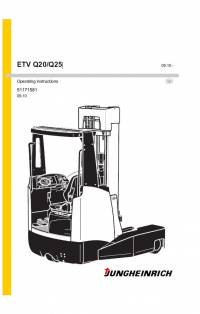 repair manual JUNGHEINRICH Truck ETV Q20/Q25 Operating Instructions PDF