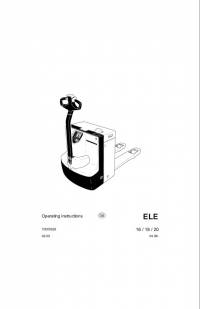 repair manual JUNGHEINRICH Truck  ELE 16/18/20 Operating Instructions PDF