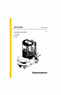 repair manual JUNGHEINRICH Truck EFG-D30 Operating Instructions PDF