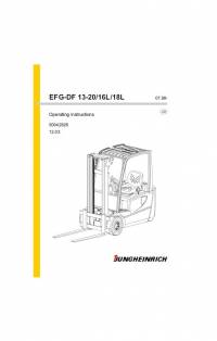 repair manual JUNGHEINRICH Truck EFG-DF 13-20/16L/18L Operating Instructions PDF