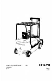 repair manual JUNGHEINRICH Truck EFG-VD Operating Instructions PDF