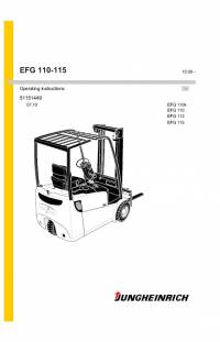 repair manual JUNGHEINRICH Truck EFG 110-115 Operating Instructions PDF