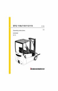 repair manual JUNGHEINRICH Truck EFG 110k/110/113/115 Operating Instructions PDF