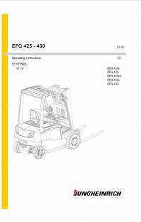 repair manual JUNGHEINRICH Truck EFG 425-430 Operating Instructions PDF