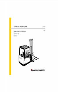 repair manual JUNGHEINRICH Truck EFXac 100/125 Operating Instructions PDF