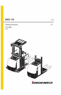 repair manual JUNGHEINRICH Truck EKS 110 Operating Instructions PDF