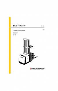 repair manual JUNGHEINRICH Truck EKS 310k/310 Operating Instructions PDF