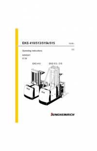repair manual JUNGHEINRICH Truck EKS 410/513/515k/515 Operating Instructions PDF
