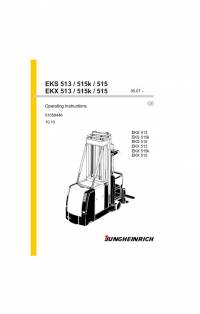 repair manual JUNGHEINRICH Truck  EKS 513/515k/515, EKX 513/515k/515 Operating Instructions PDF