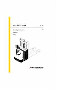 repair manual JUNGHEINRICH Truck EJD 220/220 XL Operating Instructions PDF