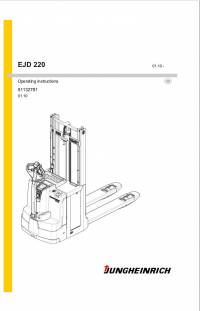 repair manual JUNGHEINRICH Truck EJD 220 Operating Instructions PDF