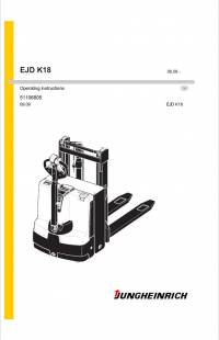 repair manual JUNGHEINRICH Truck EJD K18 Operating Instructions PDF