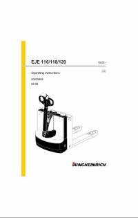 repair manual JUNGHEINRICH Truck  EJE 116/118/120 Operating Instructions PDF