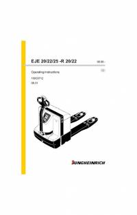 repair manual JUNGHEINRICH Truck EJE 20/22/25 -R 20/22 Operating Instructions PDF