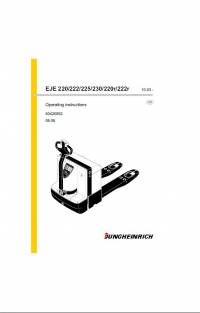 repair manual JUNGHEINRICH Truck  EJE 220/222/225/230/220r/222r Operating Instructions PDF