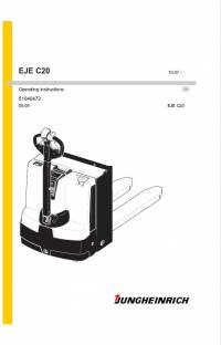 repair manual JUNGHEINRICH Truck EJE C20 Operating Instructions PDF