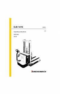 repair manual JUNGHEINRICH Truck EJB 14/16 Operating Instructions PDF