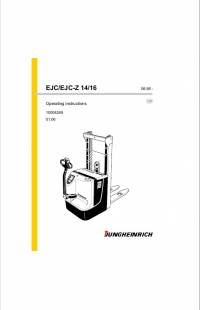 repair manual JUNGHEINRICH Truck  EJC/EJC-Z 14/16 Operating Instructions PDF