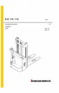 repair manual JUNGHEINRICH Truck EJC 110/112 Operating Instructions PDF