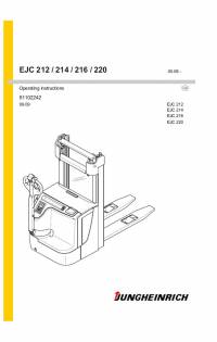 repair manual JUNGHEINRICH Truck  EJC 212/214/216/220 Operating Instructions PDF