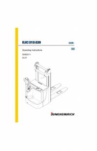 repair manual JUNGHEINRICH Truck EJC 212-220 Operating Instructions PDF