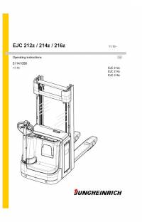 repair manual JUNGHEINRICH Truck EJC 212z/214z/216z Operating Instructions PDF