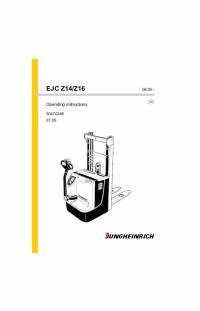 repair manual JUNGHEINRICH Truck EJC Z14/Z16 Operating Instructions PDF