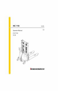 repair manual JUNGHEINRICH Truck HC 110 Operation Manual PDF