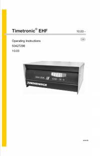 repair manual JUNGHEINRICH Timetronic EHF Operating Instructions PDF
