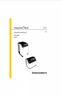 repair manual JUNGHEINRICH Timetronic ECO Operating Instructions PDF