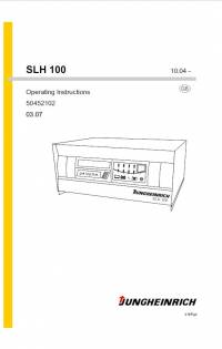 repair manual JUNGHEINRICH Truck SLH 100 Operating Instructions PDF
