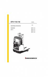 repair manual JUNGHEINRICH ETV 110-116 Operating Instructions PDF